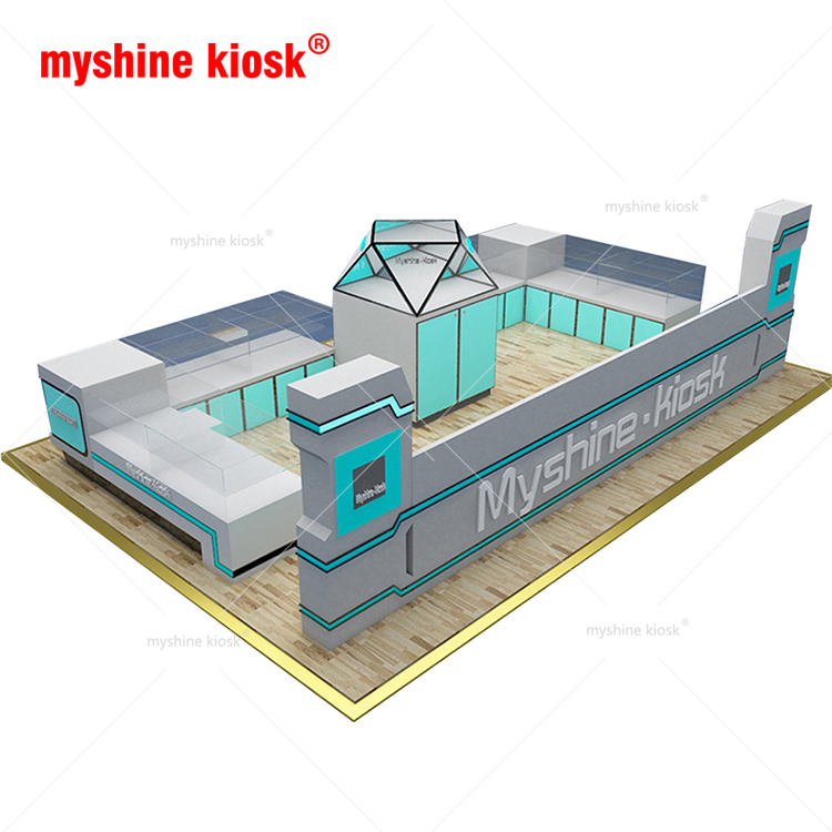 Myshine Customized Phone Retail Kiosk cell phone kiosk ideas Electric Accessories Display Kiosk Phone Cabinet