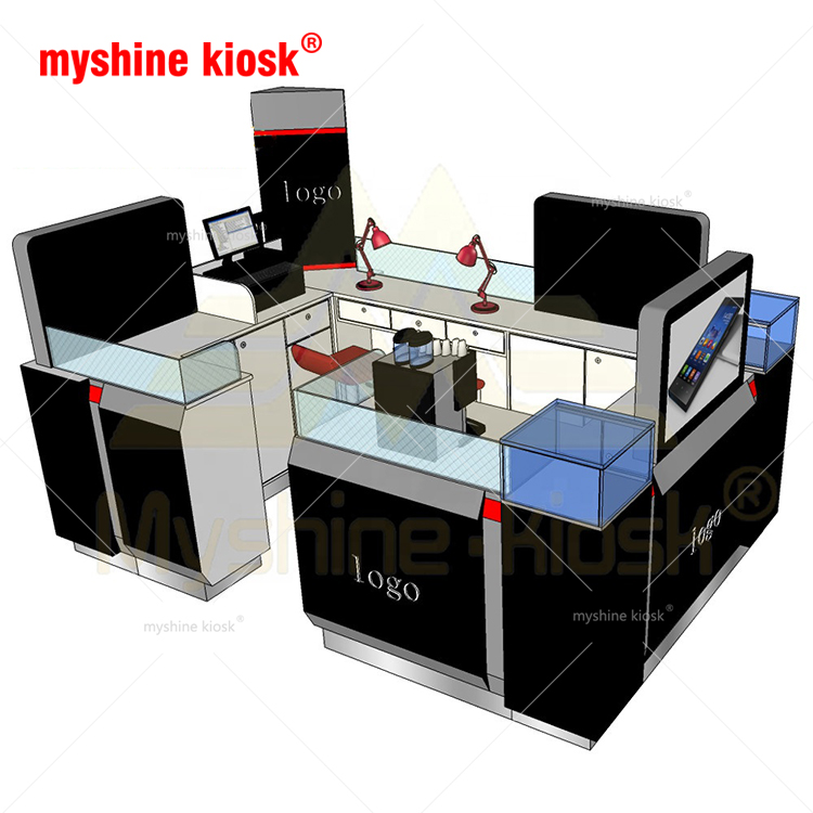 Good Quality Phone Repair Kiosk And Mall Kiosk For Cell Phone Showcase Display Furniture