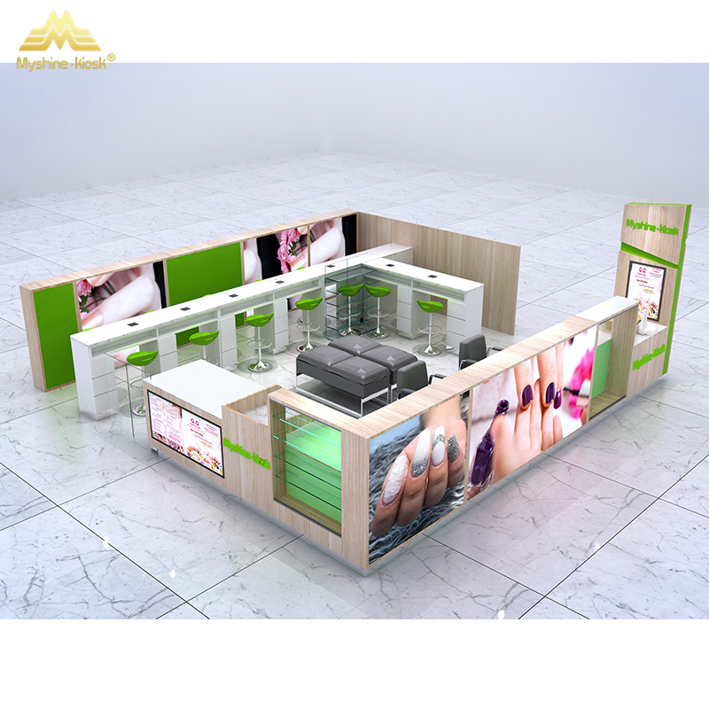nail kiosk design with nail bar for manicure
