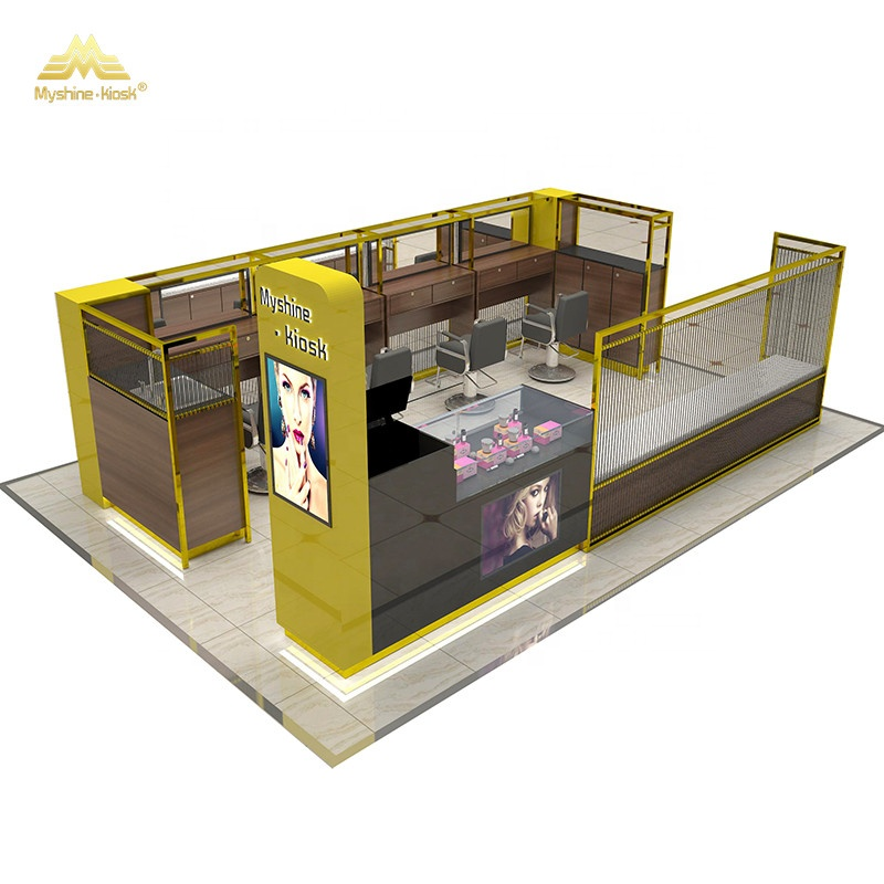 China Gold Supplier Wooden Beauty Salon Mall Hair Kiosk For Sale